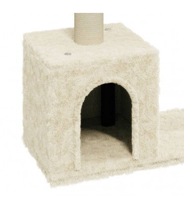Cat Tree with Sisal Scratching Posts Cream 60 cm