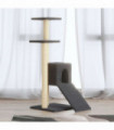 Cat Tree with Sisal Scratching Posts Dark Grey 92 cm