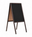 Double-sided Blackboard Cedar Wood Free Standing 40x60 cm