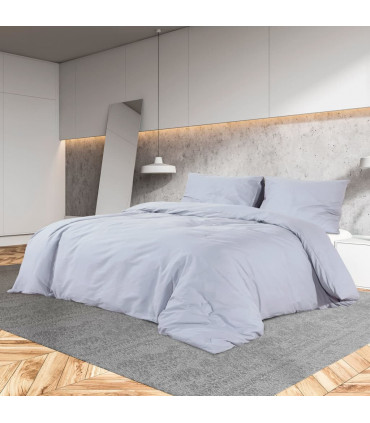 Duvet Cover Set Grey 200x200 cm Light-weight Microfiber