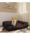 Dog Bed Black and Brown 80x68x23 cm Faux Leather