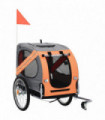 Dog Bike Trailer Orange and Grey