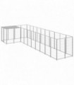 Dog Kennel Silver 7.26 m� Steel