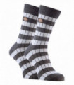 Farah 1920 - 2 Pairs Mens Striped Socks (03 Slate / Light Grey)