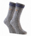 Farah 1920 - 2 Pairs Mens TOT Socks (06 Slate / Med Blue)