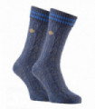 Farah 1920 - 2 Pairs Mens TOT Socks (06 Med Blue / Hea Blue)