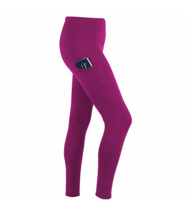 Flo Yoga pants with pockets/tummy control[Pink,Small]