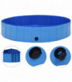 Foldable Dog Swimming Pool Blue 160x30 cm PVC