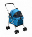 vidaXL Folding Dog Stroller Blue 76x50x100 cm Oxford Fabric