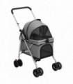 vidaXL Folding Dog Stroller Grey 76x50x100 cm Oxford Fabric