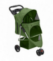 vidaXL Folding Dog Stroller Green 80x46x98 cm Oxford Fabric