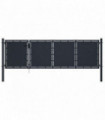 Garden Gate Steel 350x75 cm Anthracite