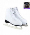 Genuine Leather Ice Figure Skates, Comfortable with Blade, Thicken Kids PVC Warm Shoes, Safe Waterproof, Beginners