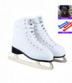 Genuine Leather Ice Figure Skates, Comfortable with Blade, Thicken Kids PVC Warm Shoes, Safe Waterproof, Beginners