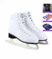 Genuine Leather Ice Figure Skates, Comfortable with Blade, Thicken Kids PVC Warm Shoes, Safe Waterproof, Beginners