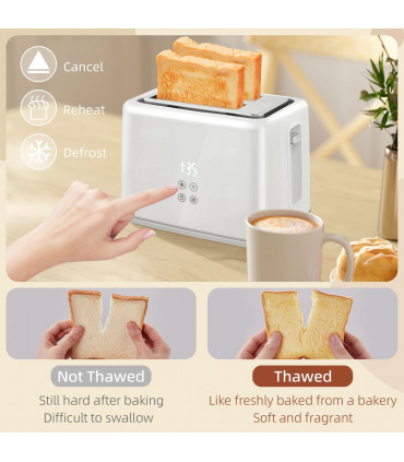 HOMCOM 1.5L 3000W Fast Boil Electric Kettle and 2 Slice Toaster Set, White