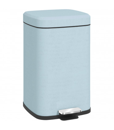 HOMCOM 20L Kitchen Pedal Bin, Metal Rubbish Bin with Soft-close Lid, Light Green