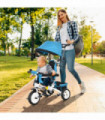 HOMCOM 6 in 1 Kids Trike, Stroller with Parent Handle, Blue