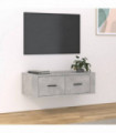 Hanging TV Cabinet Concrete Grey 80x36x25 cm Engineered Wood