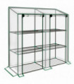 Outsunny Mini Green House with 3 Tier Shelves, 151H x 143W x 46Dcm, Clear