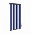 Outdoor Roller Blind 80x250 cm Blue and White