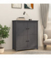 Sideboard Grey 83x41.5x100 cm Solid Wood Pine