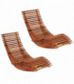 Rocking Sun Loungers 2 pcs Acacia Wood