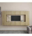 vidaXL 8 Piece TV Cabinet Set Sonoma Oak Engineered Wood