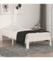 vidaXL Bed Frame White Solid Wood 90x190 cm Single