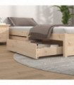 vidaXL Bed Drawers 2 pcs Solid Wood Pine