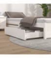 vidaXL Bed Drawers 2 pcs White Solid Wood Pine