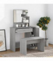 Dressing Table Set Grey Sonoma 86.5x35x136 cm