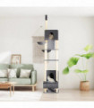 Floor to Ceiling Cat Tree Dark Grey 277-303 cm