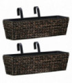 vidaXL Planters 2 pcs Water Hyacinth Brown