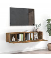 2 Piece TV Cabinet Set Smoked Oak Engineered Wood
