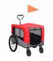 2-in-1 Pet Bike Trailer & Jogging Stroller Red and Grey