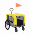 2-in-1 Pet Bike Trailer & Jogging Stroller Yellow and Grey