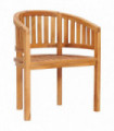 vidaXL Banana Chair Solid Teak Wood