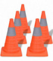 5 Pop-up Traffic Cones 42 cm