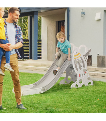 Baby Slide Grey PE PP 157L x 46.5W x 80H cm Space Theme Kids 1.5-3 Years