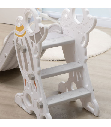 Baby Slide Grey PE PP 157L x 46.5W x 80H cm Space Theme Kids 1.5-3 Years