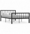 vidaXL Bed Frame Black Metal 120x200 cm
