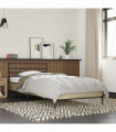 vidaXL Bed Frame Sonoma Oak 90x190 cm Single Engineered Wood and Metal