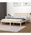 vidaXL Bed Frame Solid Wood Pine 135x190 cm Double