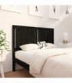 Bed Headboard Black 125.5x4x100 cm Solid Wood Pine