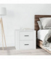 Bedside Cabinet White 50x39x47 cm