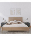 Bedside Cabinets 2 pcs Grey 40x34x35 cm Solid Wood Pine