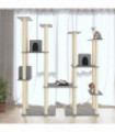 Cat Tree with Sisal Scratching Posts Light Grey 174 cm