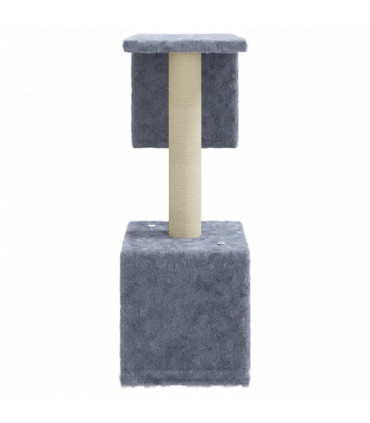 Cat Tree with Sisal Scratching Posts Light Grey 60 cm
