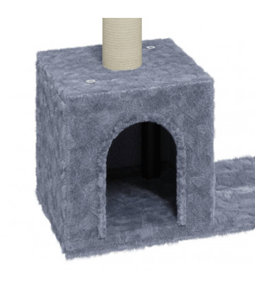 Cat Tree with Sisal Scratching Posts Light Grey 60 cm